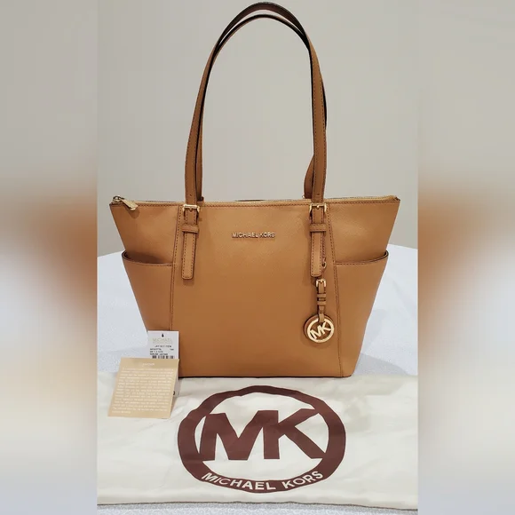 Michael Kors Jet Set East West Saffiano Leather Tote - Picture 5 of 16